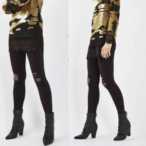 Topshop Jamie Moto High Waist Ripped Skinny Jeans